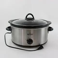 Rival Crock-Pot SCV350 Slow Cooker Silver Black
