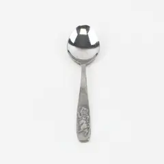 Viners Intl VI3 Pattern SS Youth Spoon 5.75" Raised Relief Cat Design Rare HTF