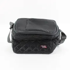 Polar Pack Black Quilted Diamond Insulated Lunch Bag