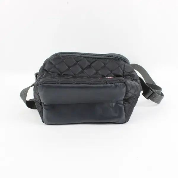 Polar Pack Black Quilted Diamond Insulated Lunch Bag