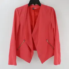 H&M Divided Women's Coral Open-Front Jacket Size 6