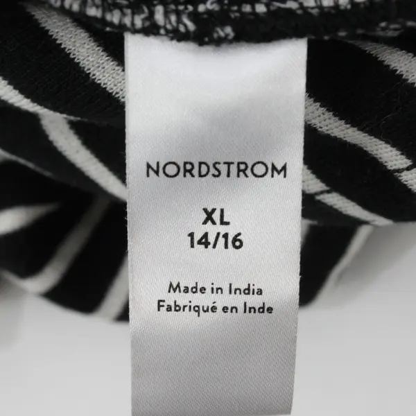 Nordstrom Girls Black White Knit Hoodie XL 14-16