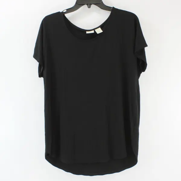 St. Tropez Women's Black Short Sleeve T-Shirt Size Large