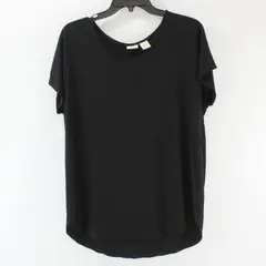 St. Tropez Women's Black Short Sleeve T-Shirt Size Large
