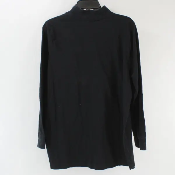 Woman Within Women's L Black Long Sleeve Mock Neck Top MPN 37-0019-2