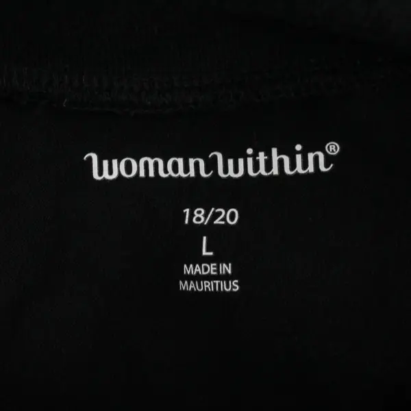 Woman Within Women's L Black Long Sleeve Mock Neck Top MPN 37-0019-2