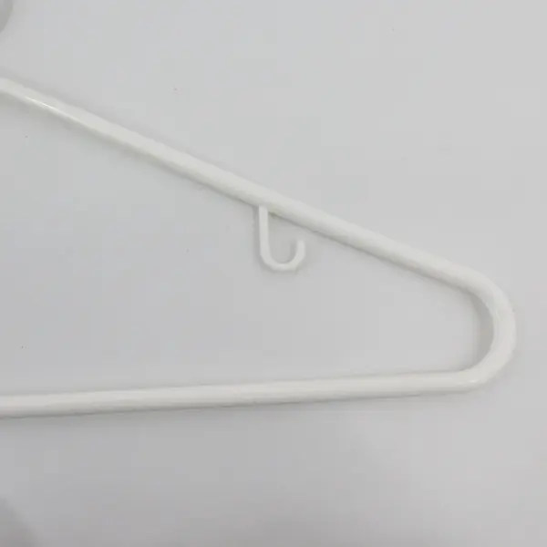Lot of 20 White Plastic Coat Hangers Standard Size for Shirts & Pants
