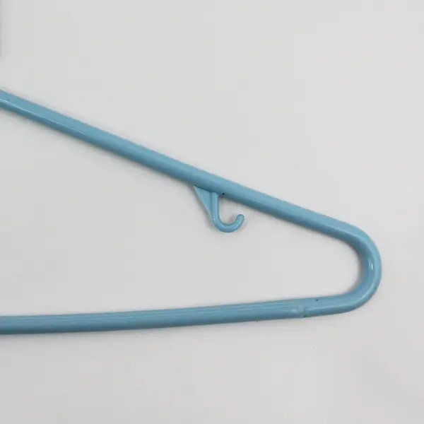 Lot of 10 Blue Plastic Tubular Clothes Hangers for Home Organization