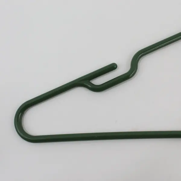 Lot of 20 Green Coated Wire Hangers Standard Size for Shirts Pants