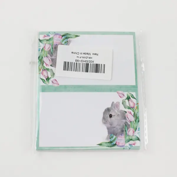 Easter Notecards HK-ZWK-F14 Rabbit Floral Stationery Greeting Cards