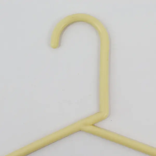 Lot of 10 Cream Plastic Tubular Clothes Hangers for Home Organization