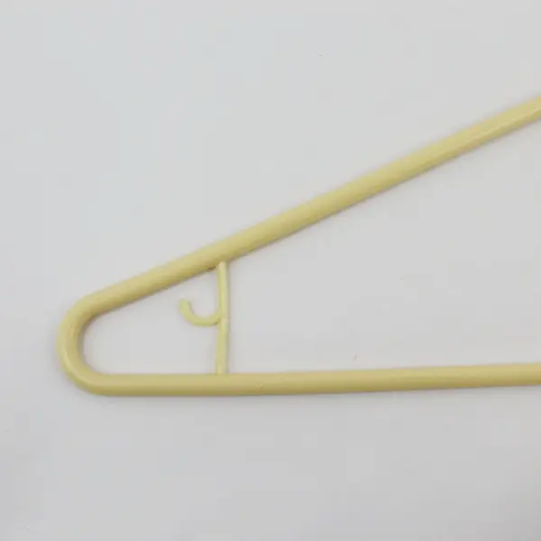 Lot of 10 Cream Plastic Tubular Clothes Hangers for Home Organization