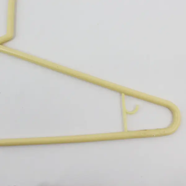 Lot of 10 Cream Plastic Tubular Clothes Hangers for Home Organization