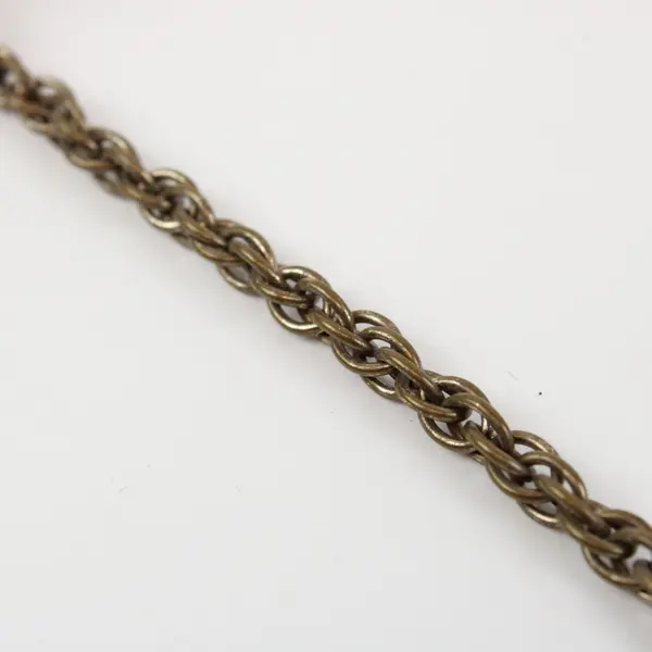 Vintage Gold Tone Leaf Design Tie Chain Clip Men's Jewelry