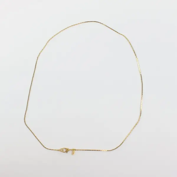 Vintage Monet Gold Tone Flat Chain Necklace 18 Inch
