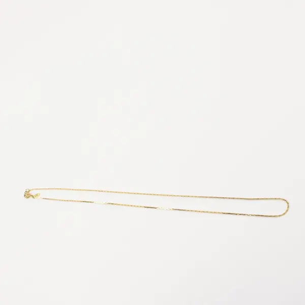 Vintage Monet Gold Tone Flat Chain Necklace 18 Inch