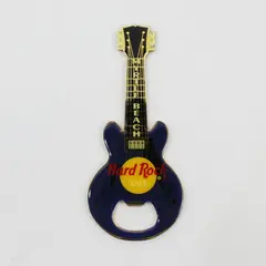 Hard Rock Cafe Myrtle Beach Guitar Magnet Bottle Opener Dark Blue