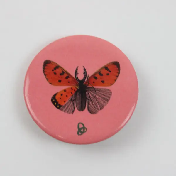 Lot of 5 Pinback Buttons Assorted Designs Collectible Pins