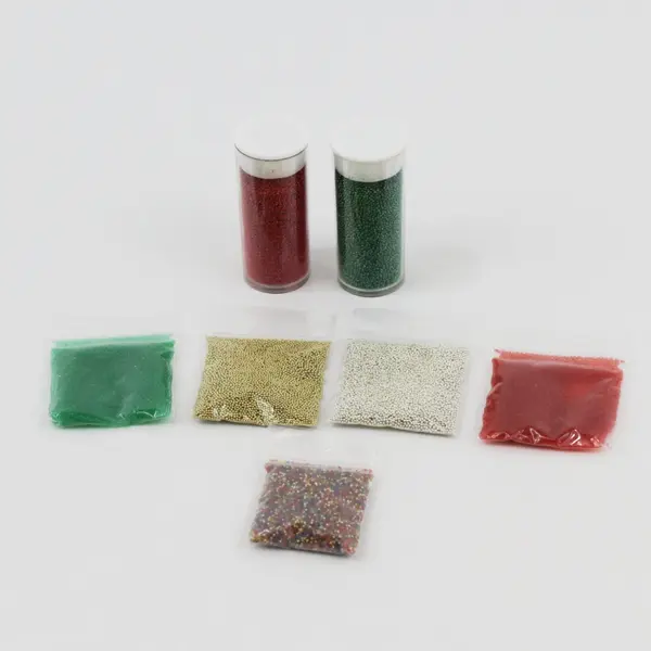 Lot of 7 Tubes/Sm. Packs Micro Beads for Beading/Crafts, Asst'd Colors 
