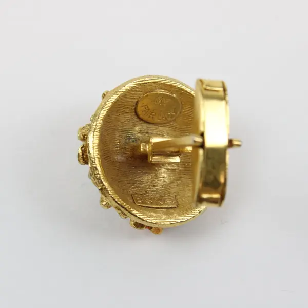 BSK My Fair Lady Floral Cuff Links Pair Mid-Century Vintage
