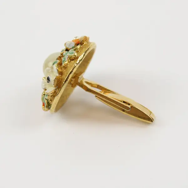 BSK My Fair Lady Floral Cuff Links Pair Mid-Century Vintage