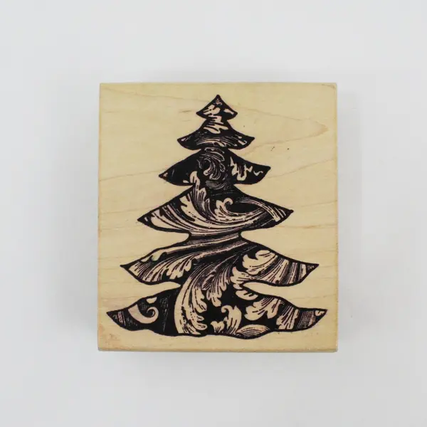 Michaels Lot of 3 Wooden Stamps Christmas Tree Pear Letter T