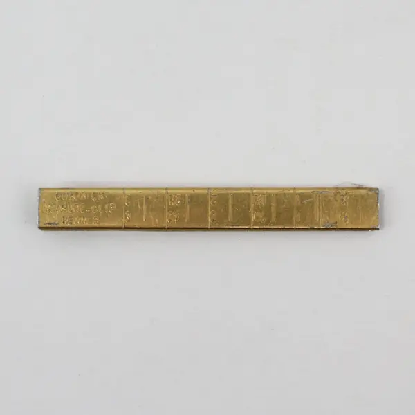 Chadwick Measure-Clip Hemmer 4 Inch Brass Gold-Tone Sewing Tool