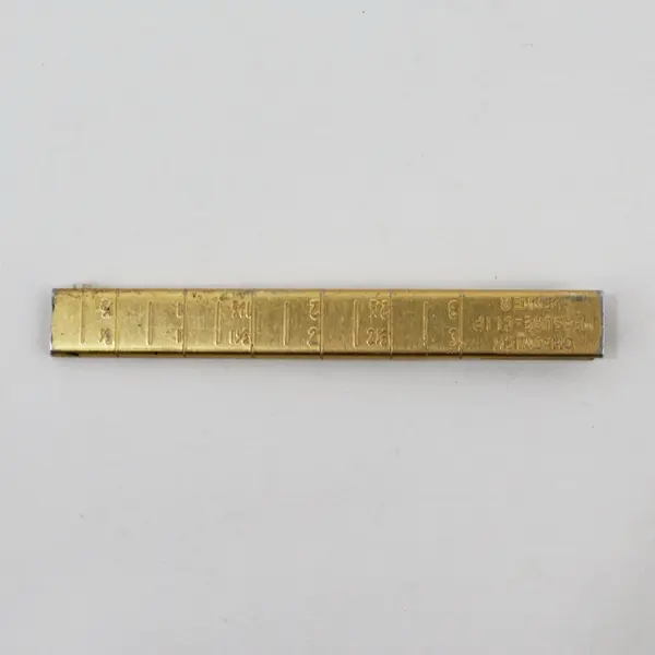 Chadwick Measure-Clip Hemmer 4 Inch Brass Gold-Tone Sewing Tool