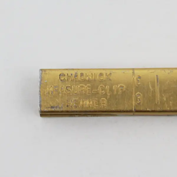 Chadwick Measure-Clip Hemmer 4 Inch Brass Gold-Tone Sewing Tool