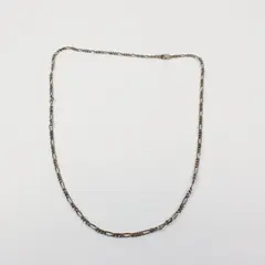 Sterling Silver Figaro Chain Necklace 925 Mexico Clasp Unbranded