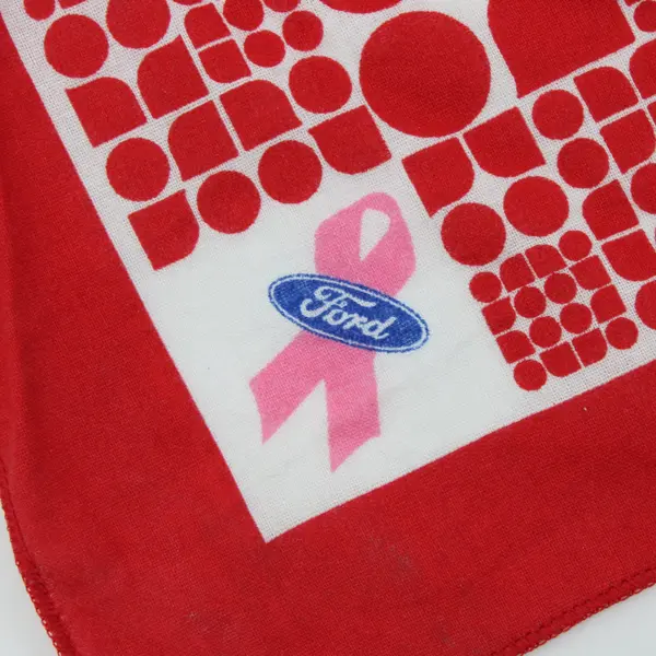 Kate Spade for Ford Breast Cancer Awareness Red White Bandana Scarf