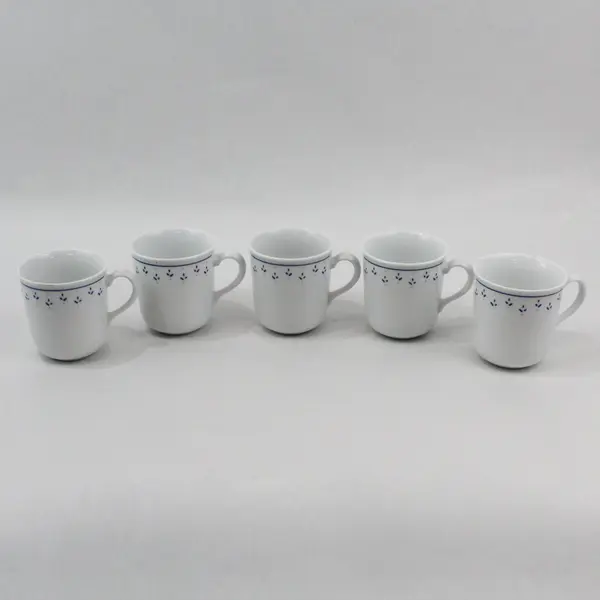 Lot of 5 Corelle Corning Normandie Coffee Cups