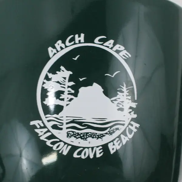 Arch Cape Falcon Cove Beach Green Ceramic Coffee Mug