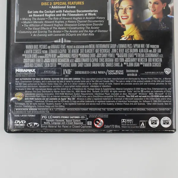 The Aviator DVD Disc 1 Only 2-Disc Widescreen Edition 2004 Leonardo DiCaprio