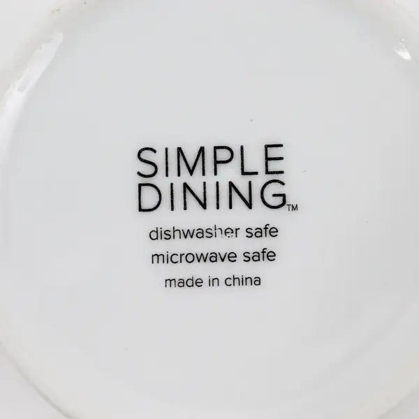 Set of 6 Simple Dining White Ceramic Flat Dining Cups