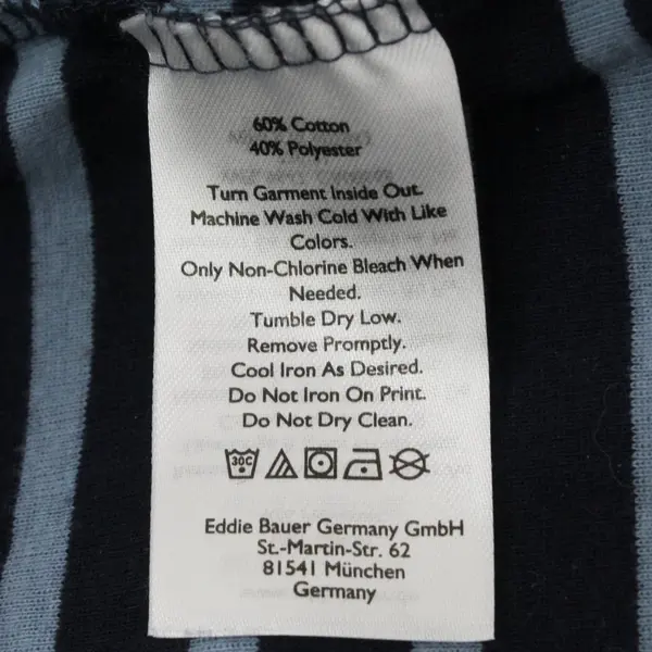 Eddie Bauer Women's Blue Striped Cotton Blend Tank Top TXL