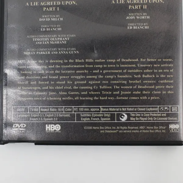 Deadwood - The Complete Second Season DVD  2006, Vol. 1 Episodes 1 & 2 