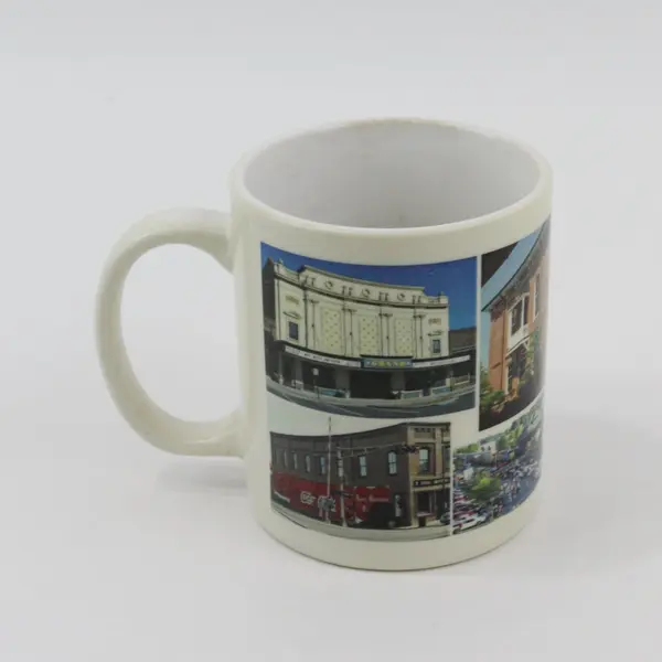 M Ware Cartersville Georgia Souvenir Ceramic Coffee Mug FLAWED