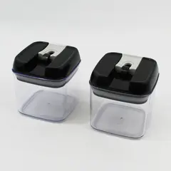 Lot of 2 Food Storage Containers 4 x 4 x 4 Inch