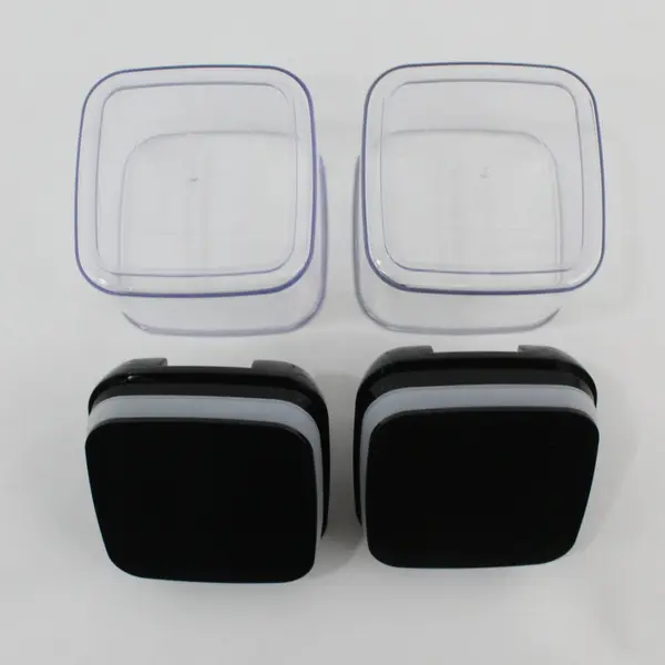 Lot of 2 Food Storage Containers 4 x 4 x 4 Inch