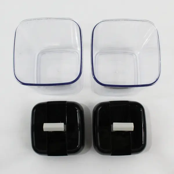 Lot of 2 Food Storage Containers 6 x 4 x 4 Inch