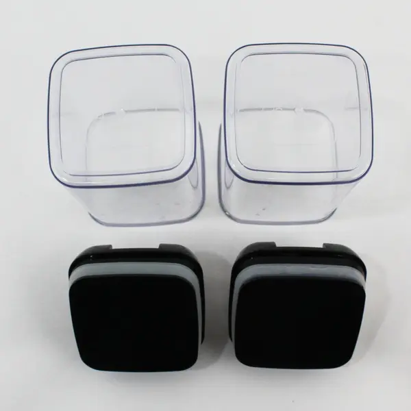 Lot of 2 Food Storage Containers 6 x 4 x 4 Inch