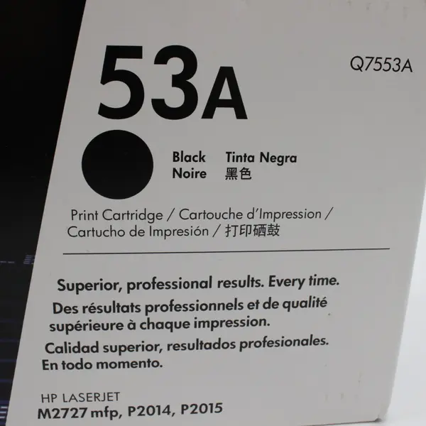 HP 53A Q7553A Black Toner Cartridge M2727 MFP P2014 P2015 Used