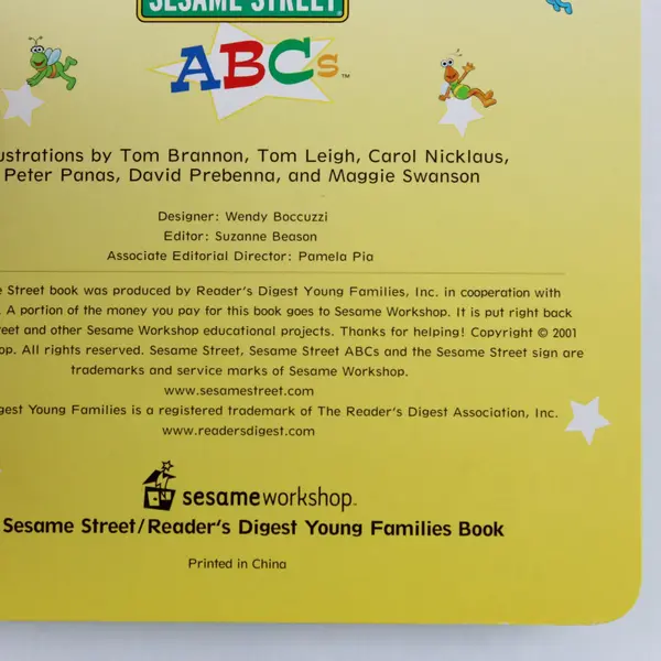 Sesame Street ABCs Words Are Fun S to Z Children's Board Book