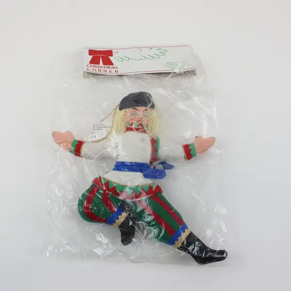 Christmas Corner Fabric Folk Dancer Christmas Ornament Holiday Decor