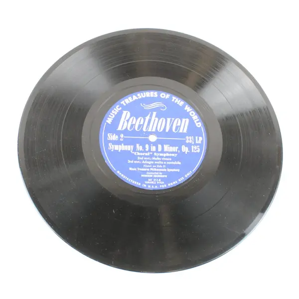 Music Treasures Beethoven Symphony No. 9 2-Record 4-Side 12" LP Set 33 RPM