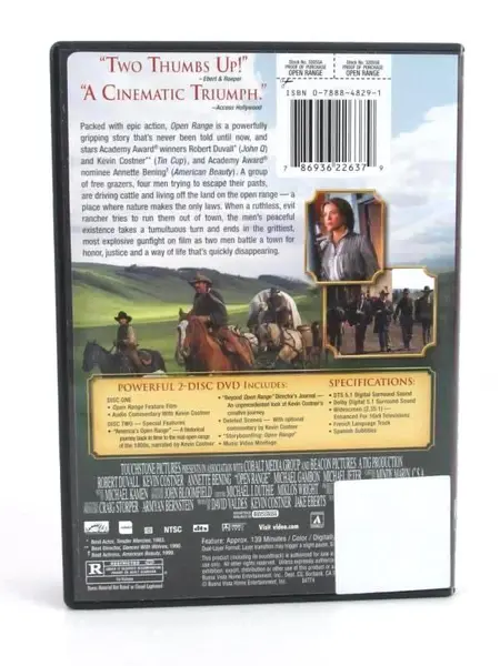 Open Range 2-Disc DVD Collector's Edition 2003 #32055, Costner, Duvall,  Bening 