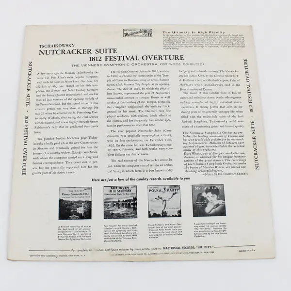 Masters Seal MSLP-5004 Tchaikovsky Nutcracker Suite Op71 1812 Op49 12" Vinyl