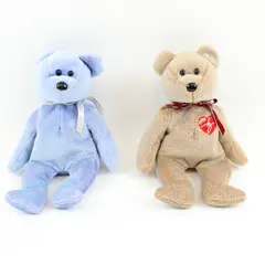 Ty Beanie Babies Lot of 2 1999 Signature Bear & Clubby II Bears