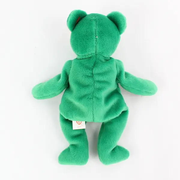 TY Beanie Babies Erin 1997 Shamrock Green Bear With Tag Plush Toy